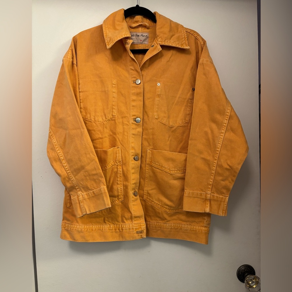 Free People Orange Barn Coat